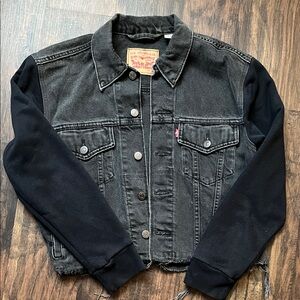 Levi's Charcoal Denim Jacket with Dark Sleeves